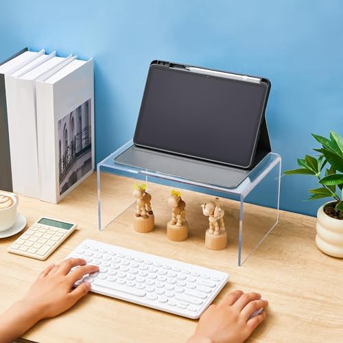 RattanView 2 Pcs 14 Inch Large Clear Acrylic Shelf Riser, 5mm Thick - Image 4