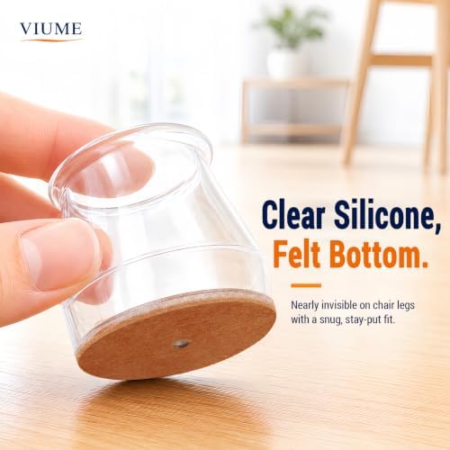 VIUME 24 Pcs Chair Leg Floor Protectors for Hardwood Floors Round - Image 6