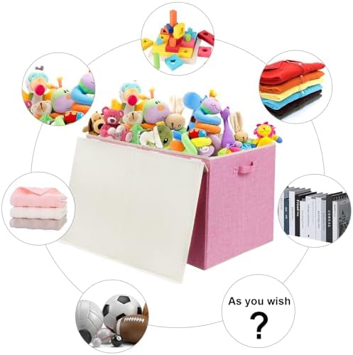 122L Large Toy Box Chest Storage with Lid, Collapsible Kids Toy Storage - Image 4