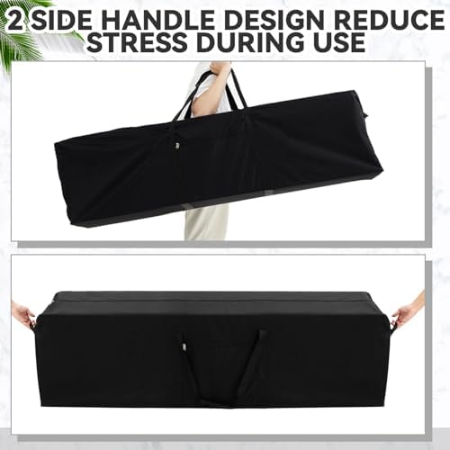 1 Pcs 42 x 15 x 15 Inch, 154 L Large Storage Duffle Bag Black - Image 6