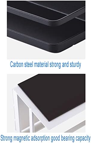 Magnetic Spice Rack Refrigerator Side Magnetic Spice Rack Kitchen Magnetic Shelf Magnetic Fridge Shelf Perfect Space Saver for Kitchen/Apartment 2 Pack (White) - Image 3