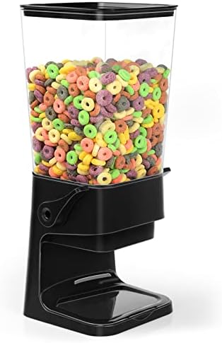Cereal Dispenser Countertop Dual Dry Food Dispenser (Black,1PC) - Image 6