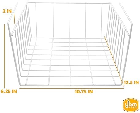 YBM Home Under Shelf Wire Basket Storage Organizer for Kitchen Pantry - Hanging Storage Cabinet Organizer Rack Adds Extra Storage Space Underside the Shelf (1, Medium) - Image 3
