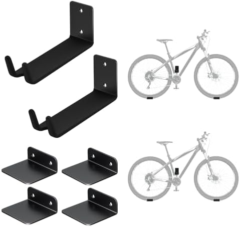 EVERHANGER Wall Mount Bike Pedal Hanger, Heavy-duty Garage Bike Rack by ToolStorageOrganizer