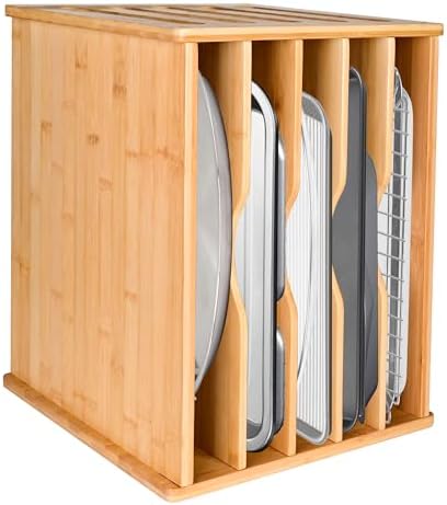 Cookie Sheet Organizer for Cabinet, 6 Tier Sheet Pan Organizer by Digowers