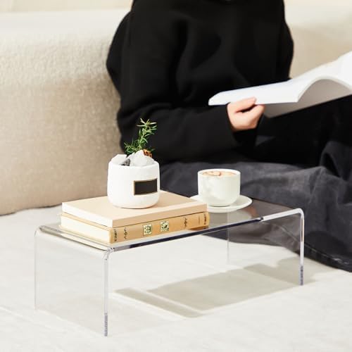 RattanView 2 Pcs 17 Inch Extra Large Clear Acrylic Shelf Riser, 8mm Thick - Image 5