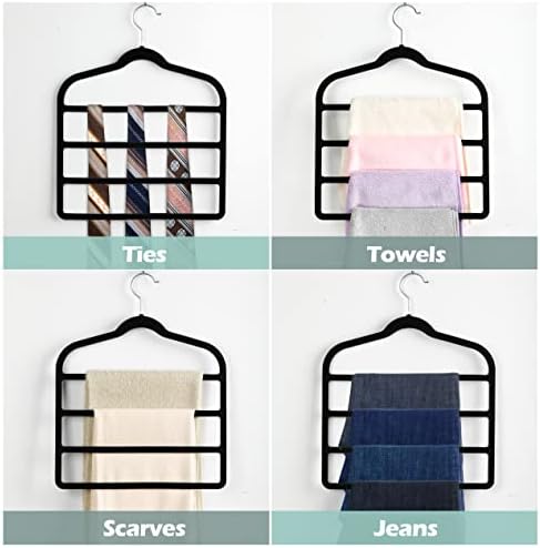 Velvet Pant Clothes Hanger Space Saving Non Slip Hanger Jean Slack Hangers - Image 3