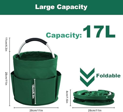 Cleaning Caddy with Handle, Cleaning Supplies Organizer Collapsible Bucket - Image 4