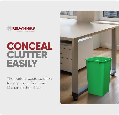 Rev-A-Shelf Double Pullout Garbage Trash Cans for Kitchen Cabinets, 35 Qt - Image 5
