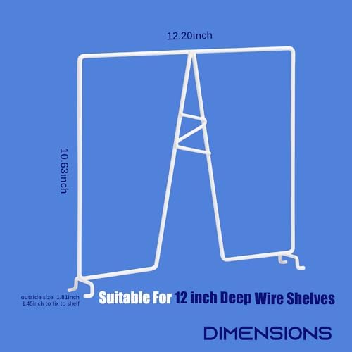 Wire Shelf Dividers, White, 12" Deep, 12" Height, 10 Pack - Image 2