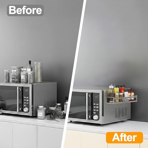 Magnetic Spice Rack for Refrigerator, 4 Pack Metal Magnetic Shelf Organizer for Fridge Side, Strong Spice Storage Rack for Kitchen, Gray - Image 6