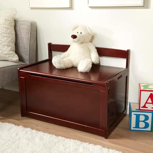 Melissa & Doug Wooden Toy Chest, Toy Storage Box with Hinged-Lid, Playroom Furniture for Kids Ages 3+ (Espresso) - Image 4
