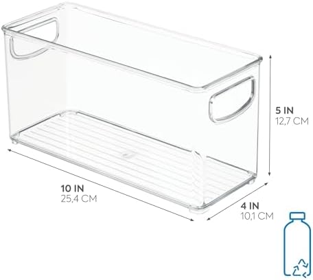 iDesign Clear Plastic Stackable Storage Bin Organizer - Image 2