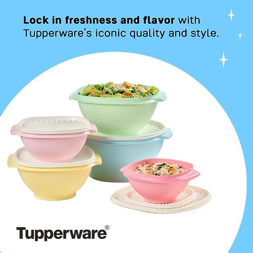 Tupperware Heritage Collection 3.5 Cup Bowl with Starburst Lid - Dark Pink Vintage Color, Dishwasher Safe & BPA Free - (860 ml) - Image 6