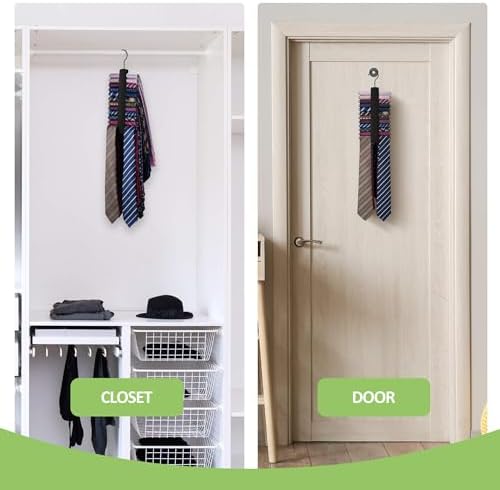 Tie Hanger for Closet, Wooden Tie Organizer, Holds 30 Ties - Image 5