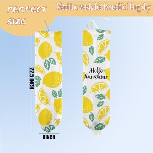Lemon Plastic Bag Holder, Lemon Gifts for Women Mom Grandma - Image 2