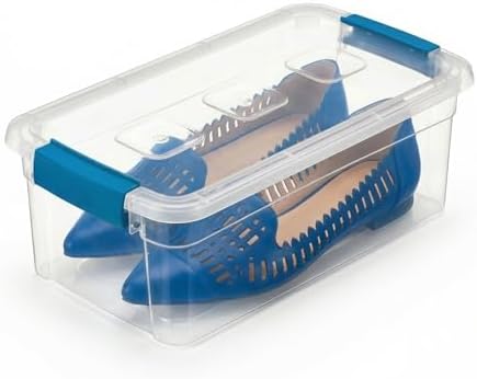 Tribello Clear Plastic Storage Bins with Lids Stackable Storage Bins (6 Quart) - Image 5