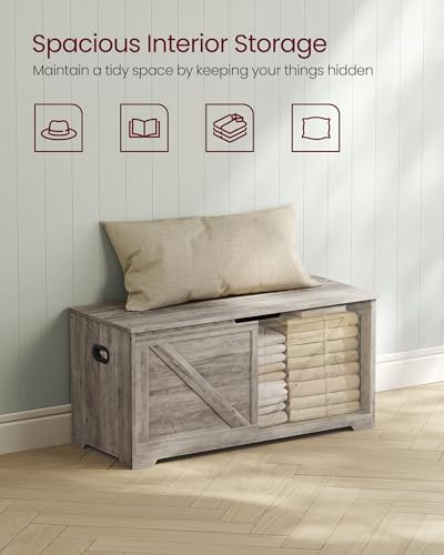 VASAGLE Storage Chest with 2 Safety Hinges, 15.7 x 39.4 x 18.1 Inches - Image 5