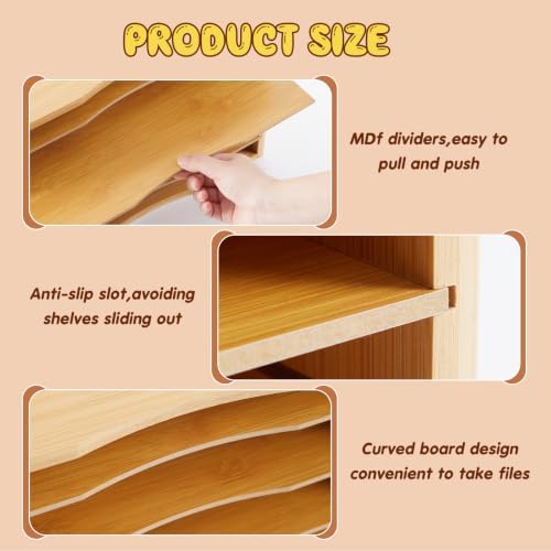 1 Pack Bamboo Puzzle Storage Rack, 7-tier, Fits Standard 9" x 12" Puzzles - Image 4
