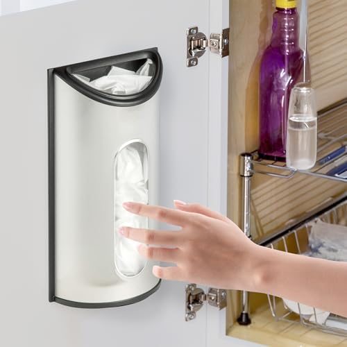 Honey-Can-Do Stainless Steel Plastic Bag Saver & Trash Bag Dispenser, Wall-Mounted Plastic Bag Organizer for Kitchen, Pantry, Garage, Durable Stainless Steel Storage for Grocery Bags and Space-Saving - Image 5