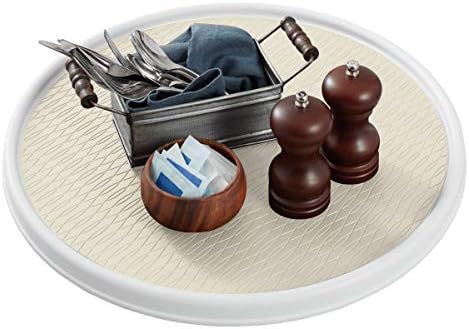 Copco 18 Inch Lazy Susan Turntable Organizer - Cream Non-Skid Rotating Cabinet and Pantry Organizer for Kitchen, Bathroom, Refrigerator, and Countertop Storage - Image 2