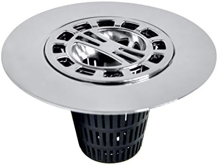 Danco Snap-in Shower Drain Cover with in-Drain Hair Catcher, 4-1/4" Round, Chrome Strainer, (10529) by DANCO