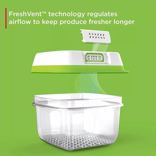 Rubbermaid FreshWorks Saver, Large Produce Storage Container, 18.1-Cup, Clear - Image 2