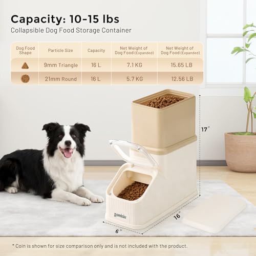 ZOMISIA 15lbs First-in, First-out Dog Food Storage Container - Image 4