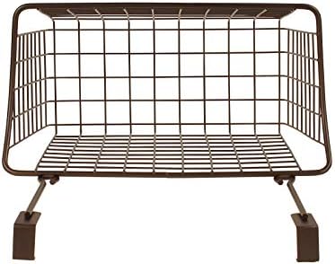 Spectrum Hanging Baskets for Organizing (Large, Bronze) - Grid Over the Cabinet Wire Basket, Door Hanging Storage Organizer for Cleaning Supplies, Washcloths, & Hand Towels (Pack of 6) - Image 7