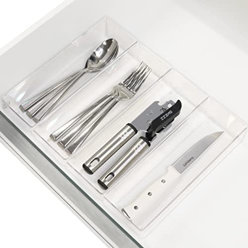 Simple Houseware Clear Drawer Organizer for Office Bin Desk Storage, 3.25"x 9.5", 4 Packs - Image 3