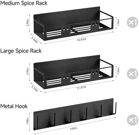 Magnetic Spice Rack for Refrigerator,Space Saving Kitchen Organizer Shelf - Image 3