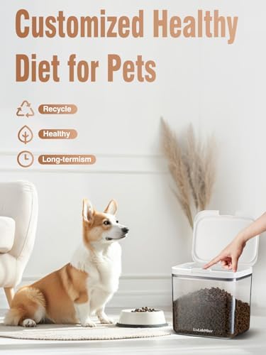 LivLab Mker 5-10 lb Airtight Dog Food Storage Container, White - Image 5