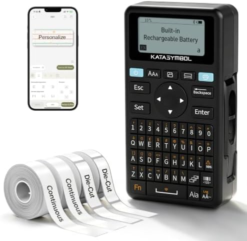 SUPVAN E11 Keyboard & Bluetooth Label Maker Machine with 4 Tapes by SUPVAN