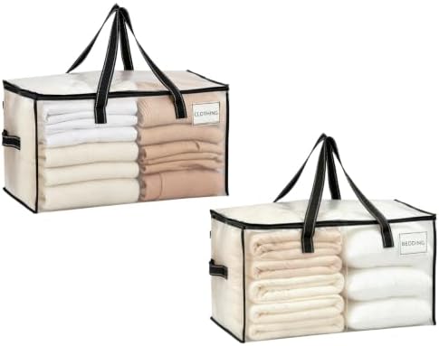 VENO Moving Bags, Storage Bags, Wide Open Top, Clear, 2 Pack by Veno