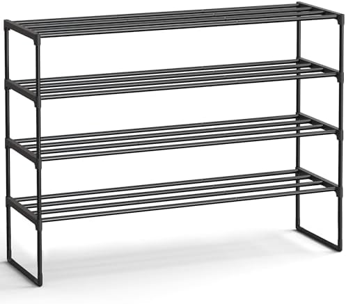 SONGMICS Shoe Rack, 4-Tier Shoe Organizer, Metal Storage Shelf by SONGMICSbySONGMICSHOME