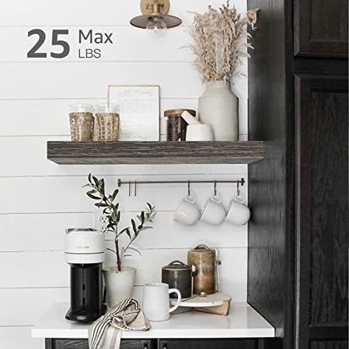 QEEIG Bathroom Floating Shelves for Wall (Grey, Set of 2, 15.7") - Image 4