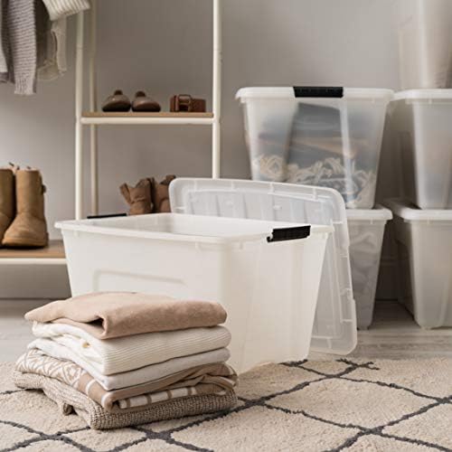 IRIS USA 4-Pack 54 Quart Storage Bins with Lids, Clear - Image 6