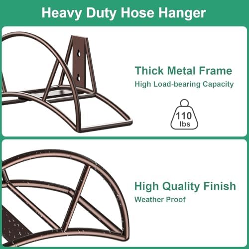 TomCare Garden Hose Holder Wall Mount, 150FT Capacity Water Hose Hanger - Image 2