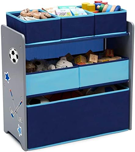 Delta Children Design and Store 6 Bin Toy Organizer, Grey/Blue by DeltaChildren