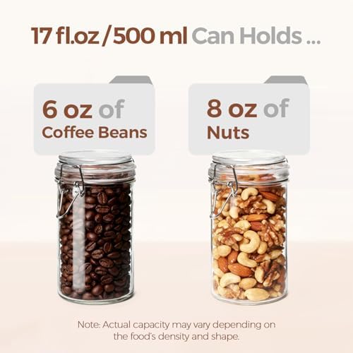 ComSaf Small 16 oz Glass Jars with Airtight Lids 6 Pack Pickling Pantry - Image 3