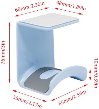 Blue Headphone Stand Hanger, Hanging Headset Holder Hook Under Desk - Image 2