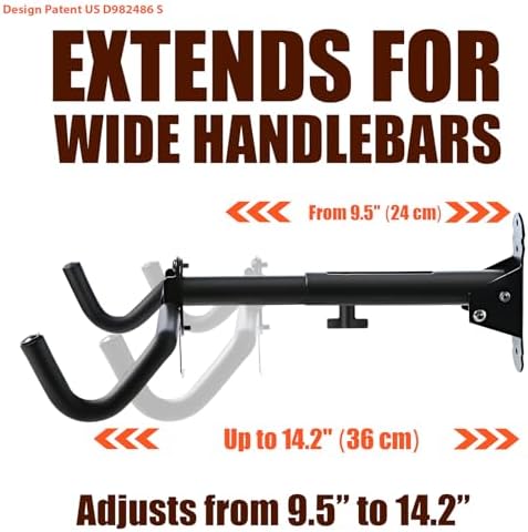 Gootus Bike Wall Mount Hanger - Horizontal Bicycle Indoor Storage Rack - Image 3