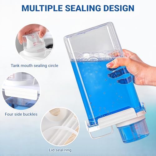 Laundry Detergent Dispenser - 78oz Refluxable Plastic Liquid Laundry Detergent Container for Laundry Room Organization - Image 5