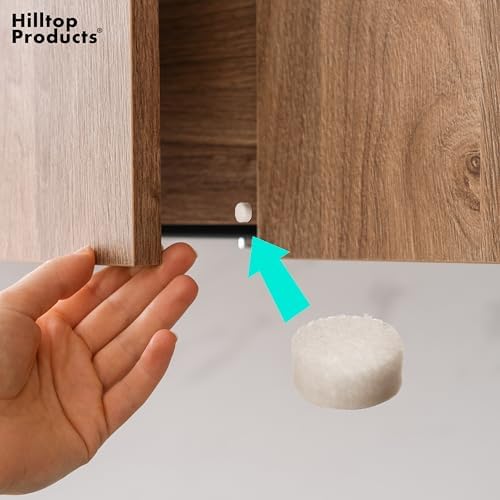 120 Pack Small 3/8" Felt Cabinet Bumpers, Door Felt Pads for Cabinet Doors & Drawers, Furniture Surface Protectors (Ivory) - Image 2