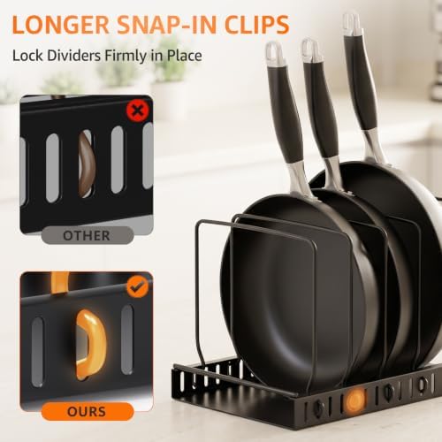 Cutting Board and Baking Sheet Organizer for Cabinet with Solid Metal Base - Image 4