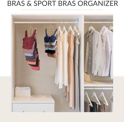 ZEDODIER 4 Pack Tank Top Hanger, Bra Organizer for Closet, Space Saving - Image 5