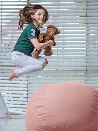 WEKAPO Stuffed Animal Storage Bean Bag Chair Cover for Kids - Image 5