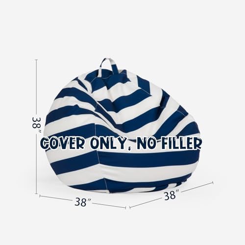 Stuffed Animal Storage Bean Bag Chair Cover Only for Kids Girls Toddler, Large Beanbag Chair Without Filling for Organizing Children Soft Plush Toys - Image 3