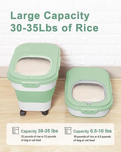 20-30 Lbs Rice Storage Container,Collapsible Food Storage Container - Image 2