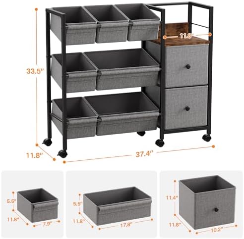 Modanais Kids Toy Organizers and Storage Bins, Black - Image 3